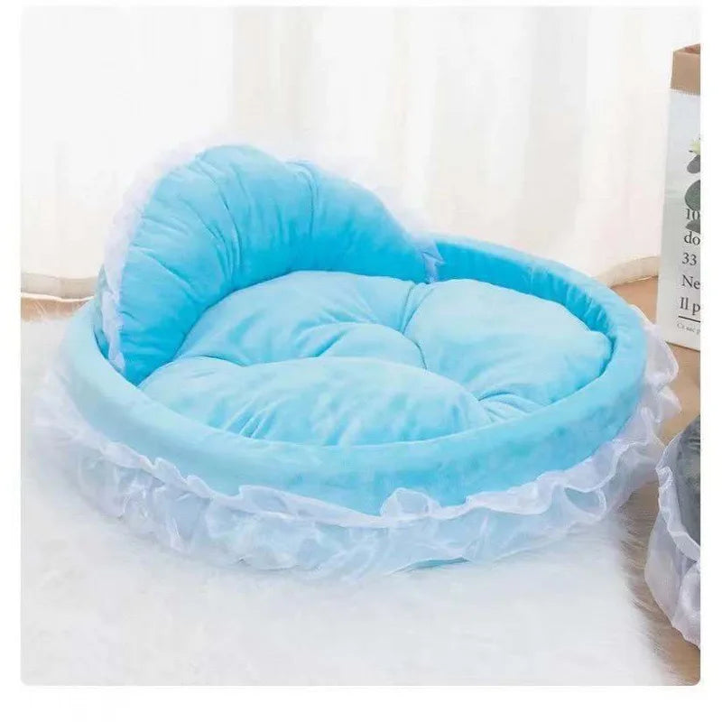bow lace pet bed