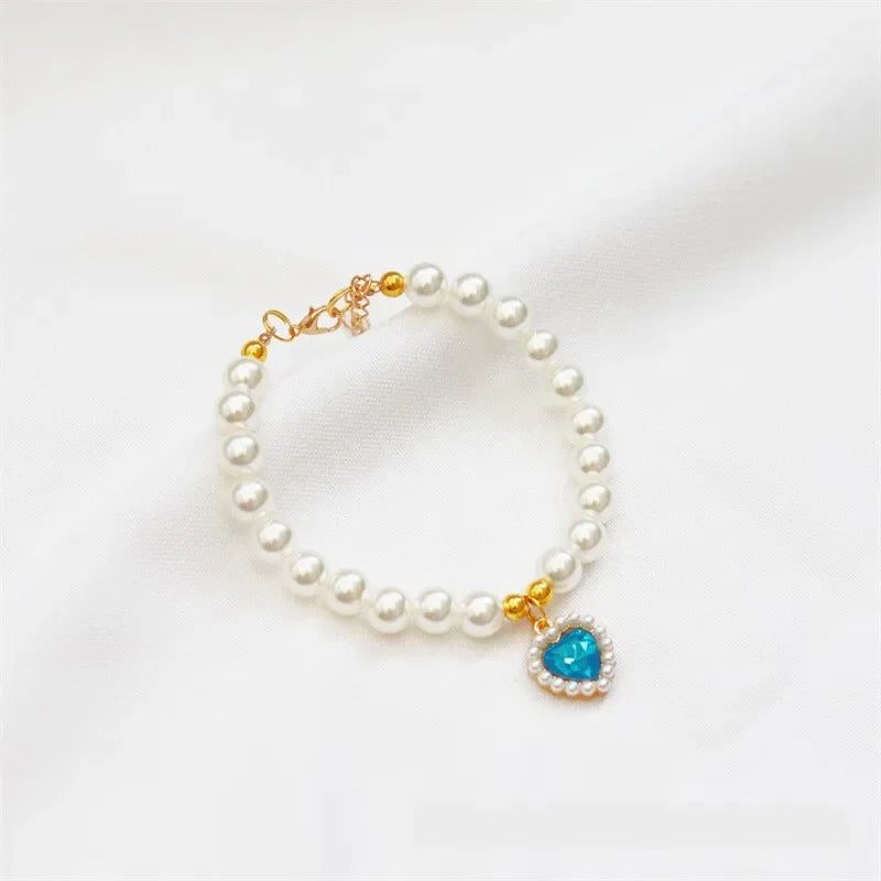 adjustable pet pearl necklace for cats