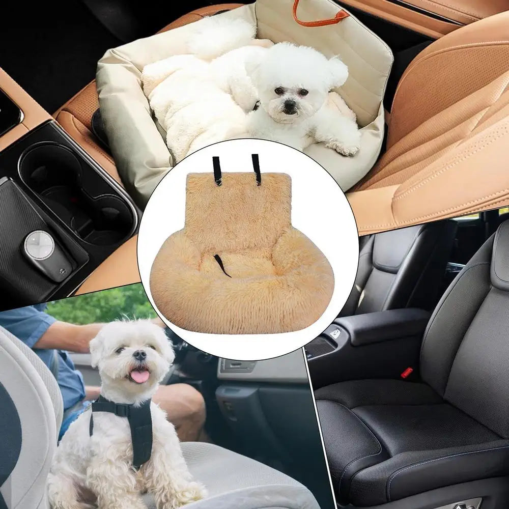 plush pet car seat bed
