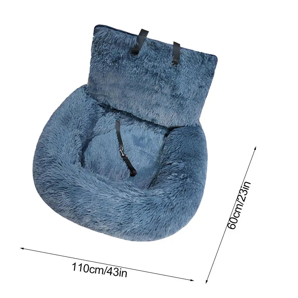 plush pet car seat bed
