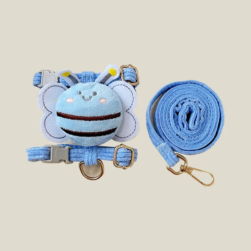 cute bee style pet harnesses and leash