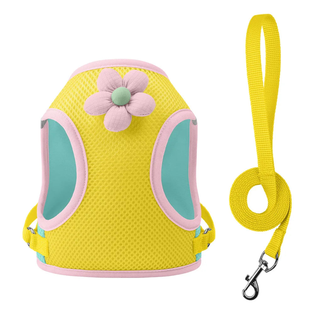 vest-style cat harness leash set