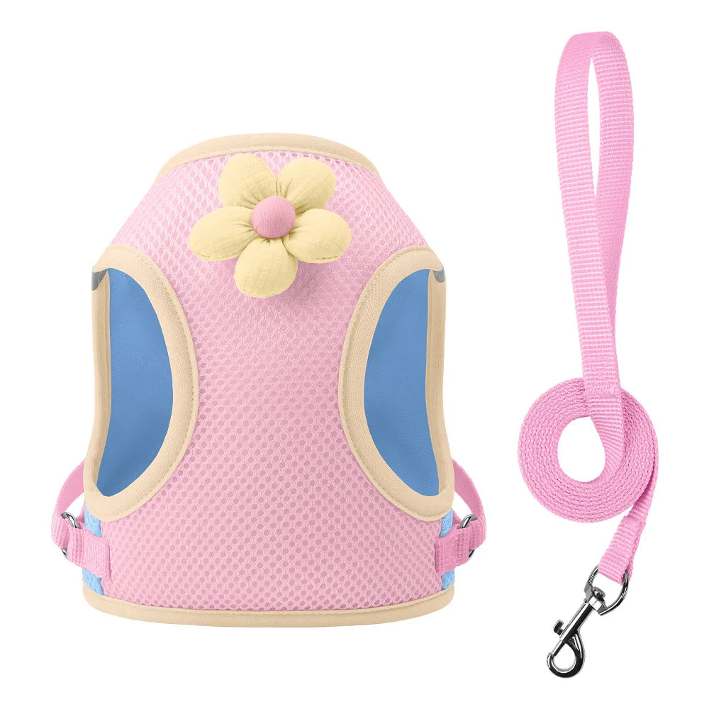 vest-style cat harness leash set