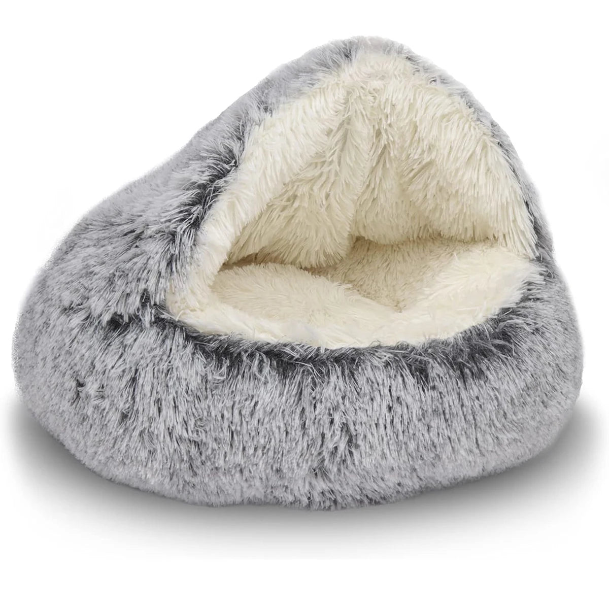 2 in 1 soft plush pet bed with cover