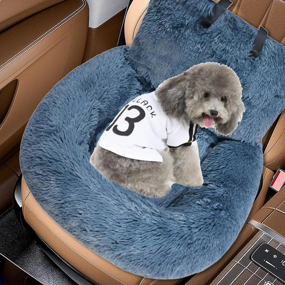 plush pet car seat bed