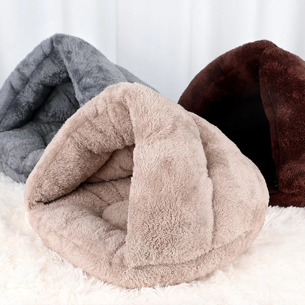warm fleece cat bed
