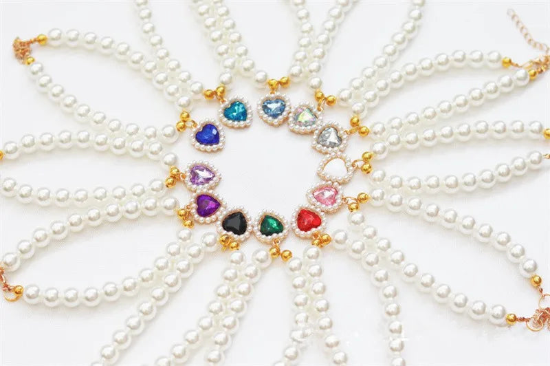 adjustable pet pearl necklace for cats