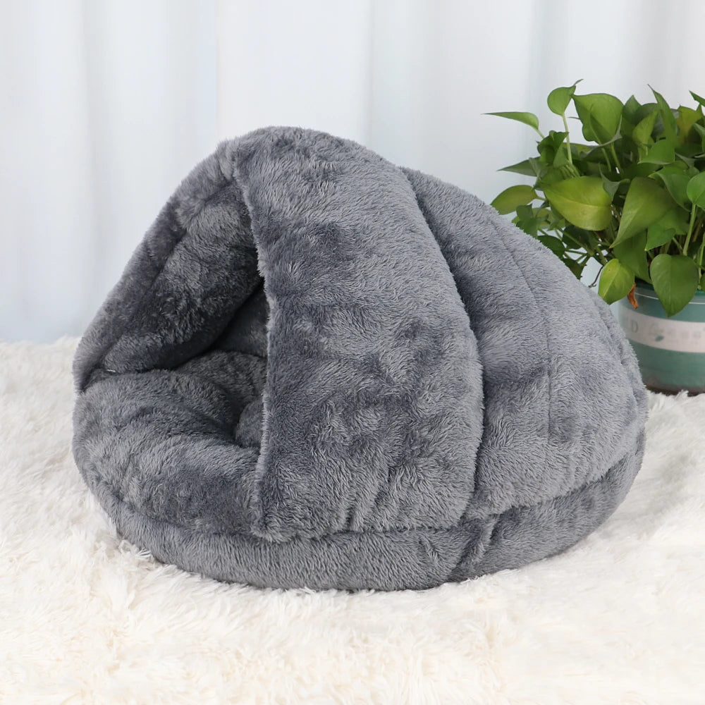 warm fleece cat bed