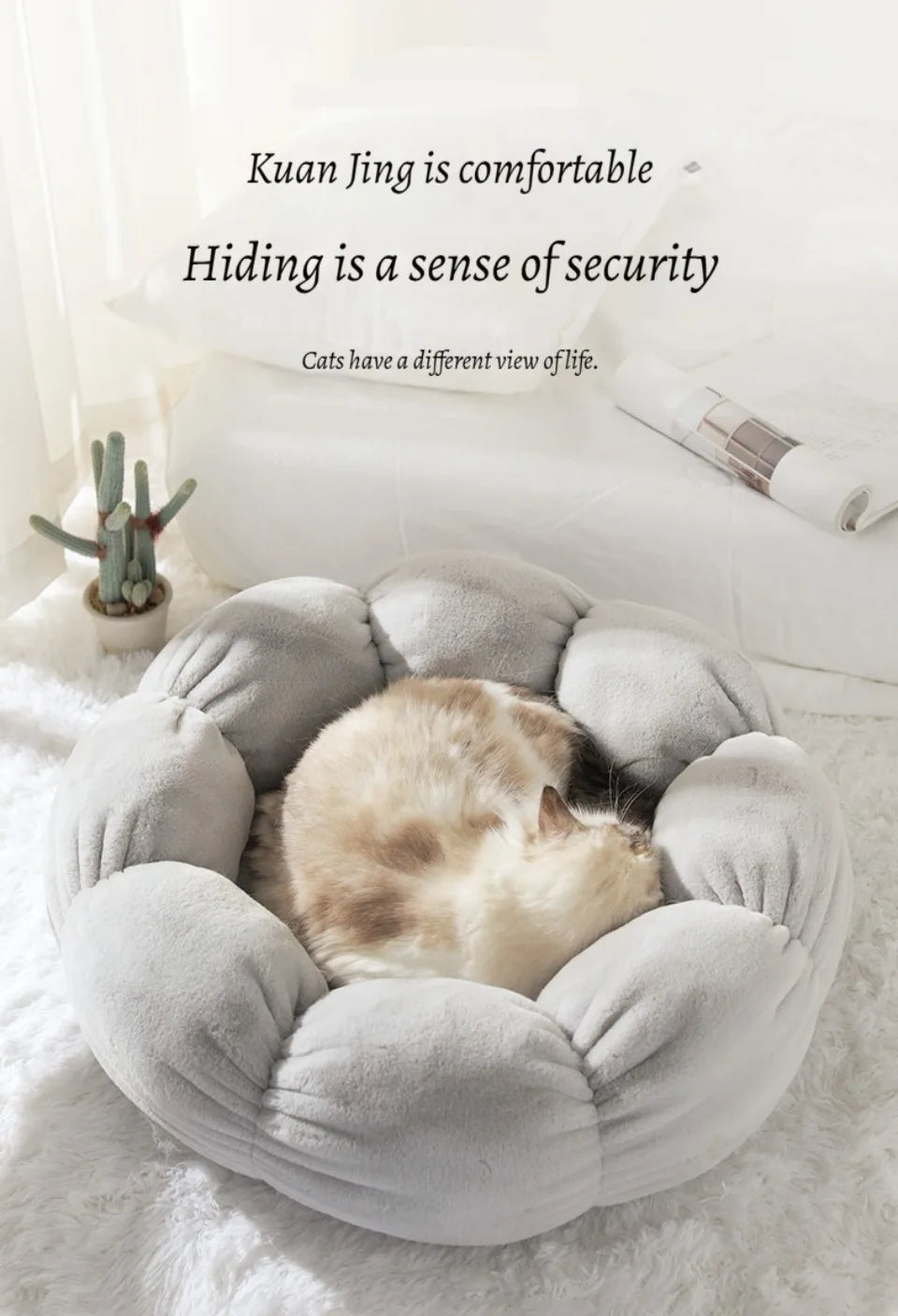 50cm round pet bed