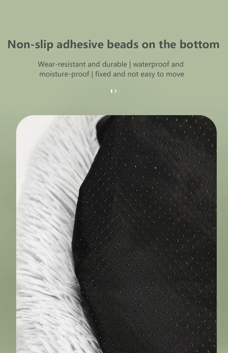 round shaped plush pet bed