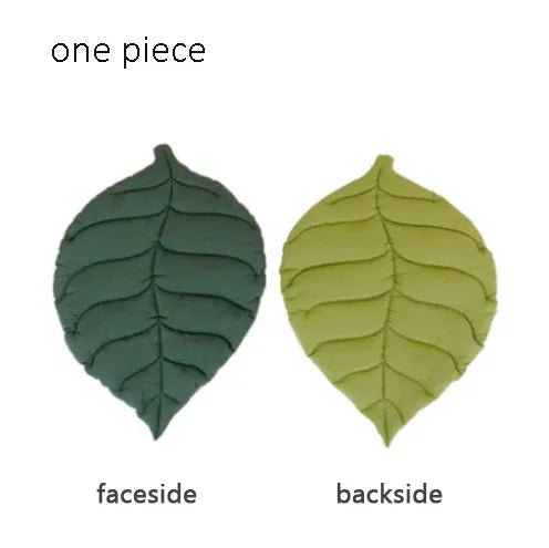 leaf shaped plush mat for pets