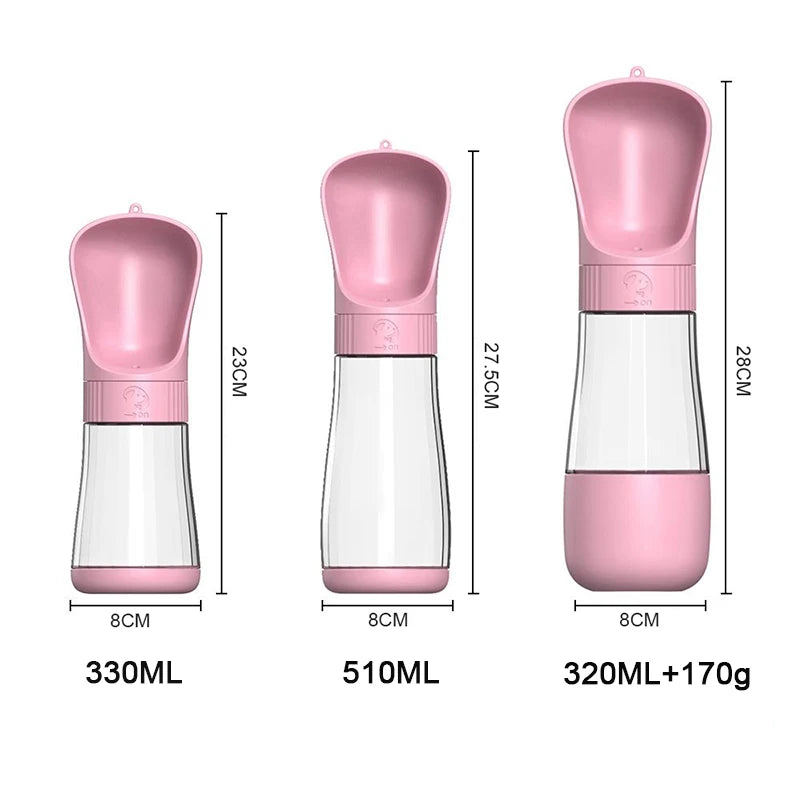 portable water bottle with food container