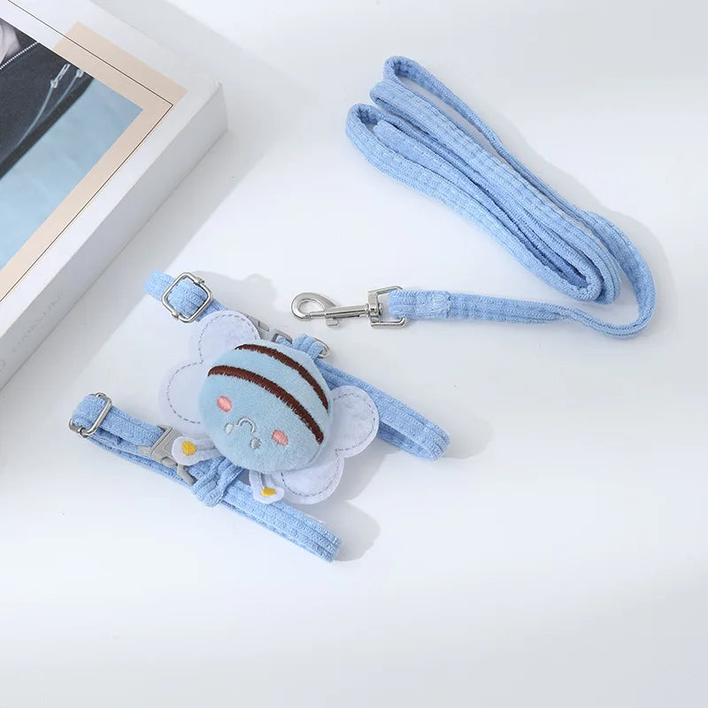cute bee style pet harnesses and leash