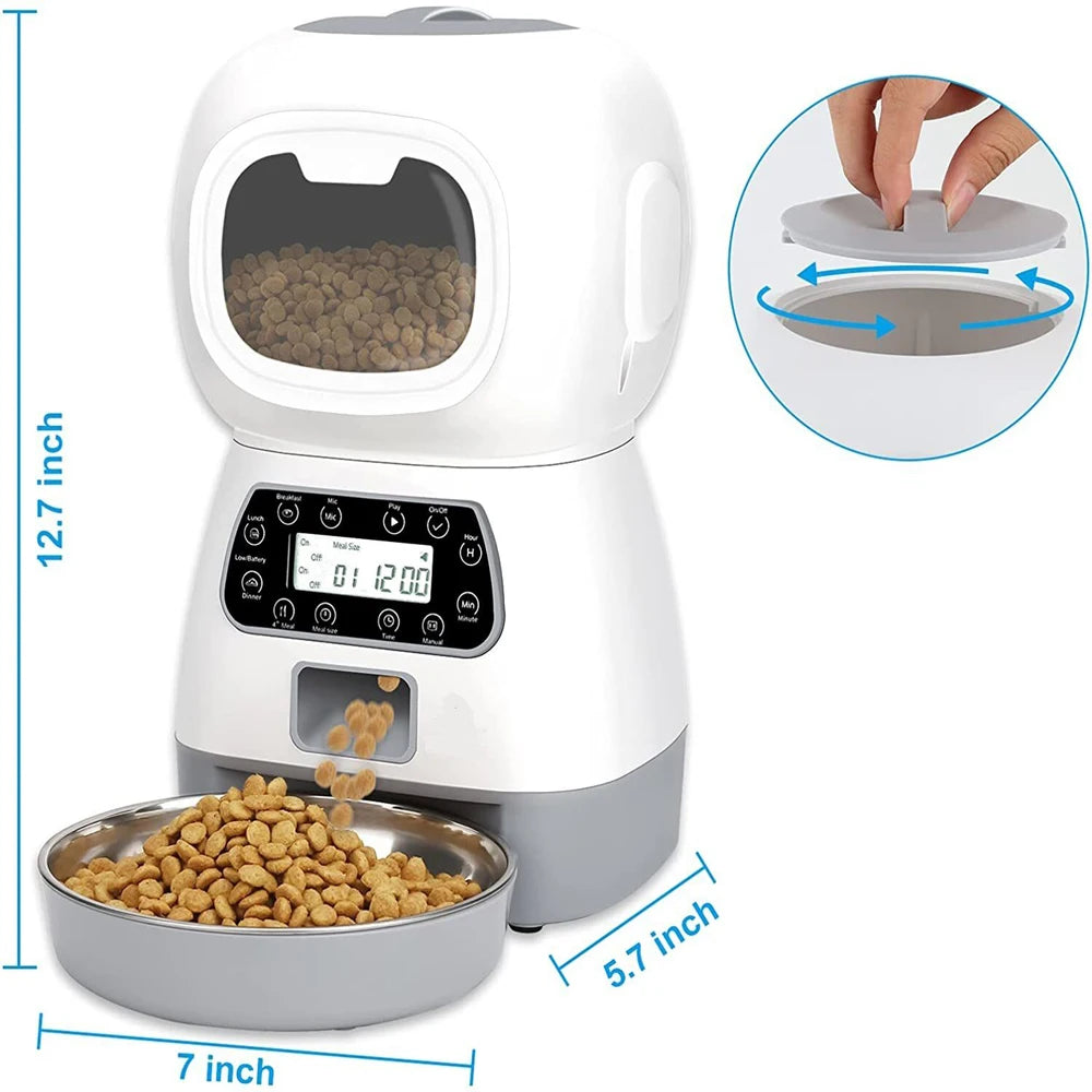 3.5l automatic smart pet feeder