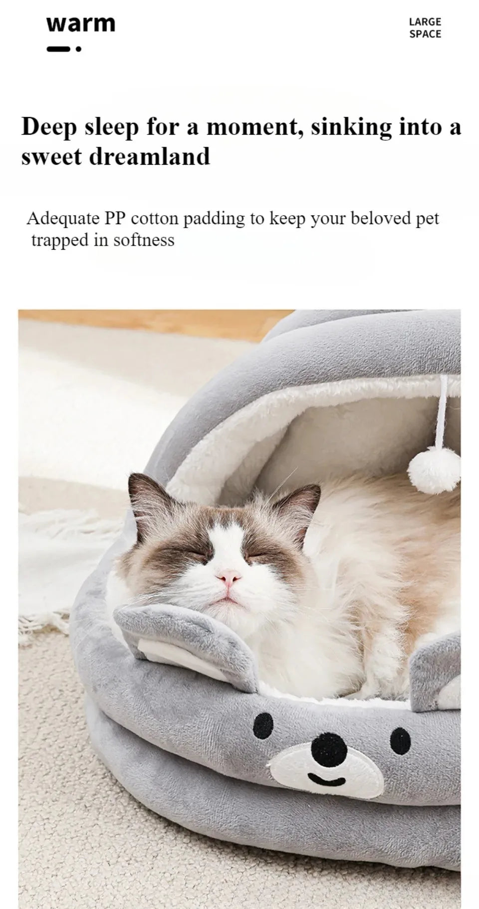 cartoon pet sleeping bed