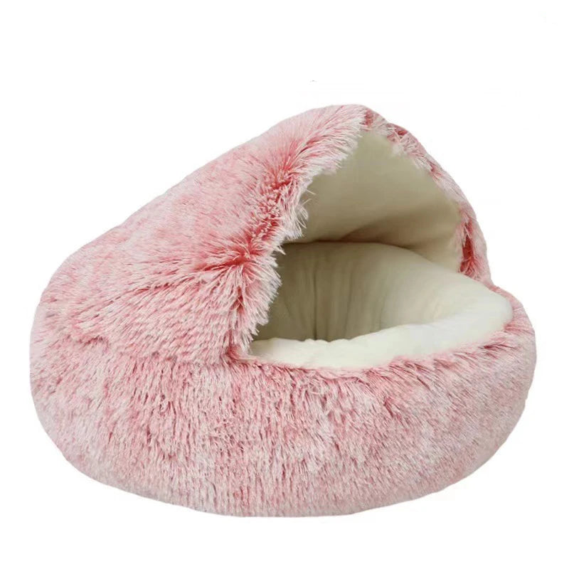 soft plush pet bed with cover