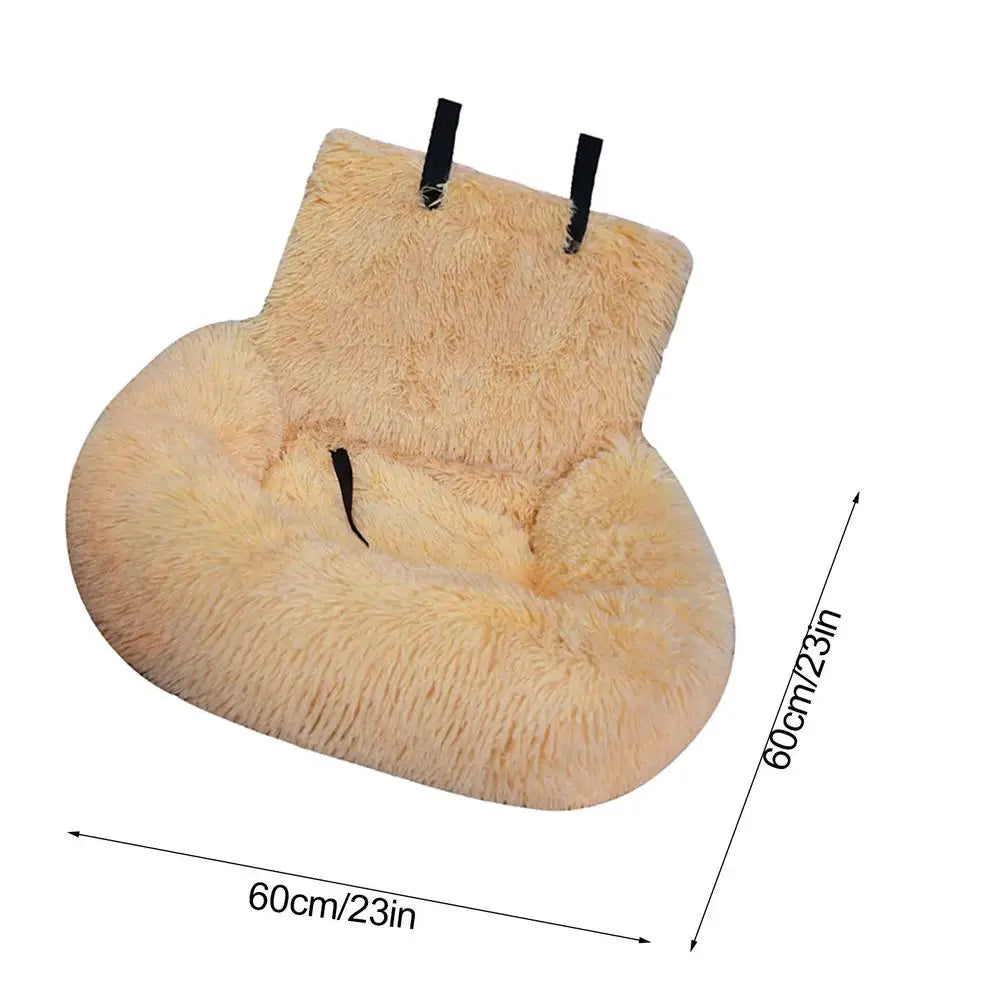 plush pet car seat bed