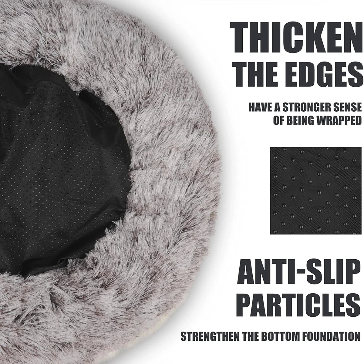 2 in 1 soft plush pet bed with cover