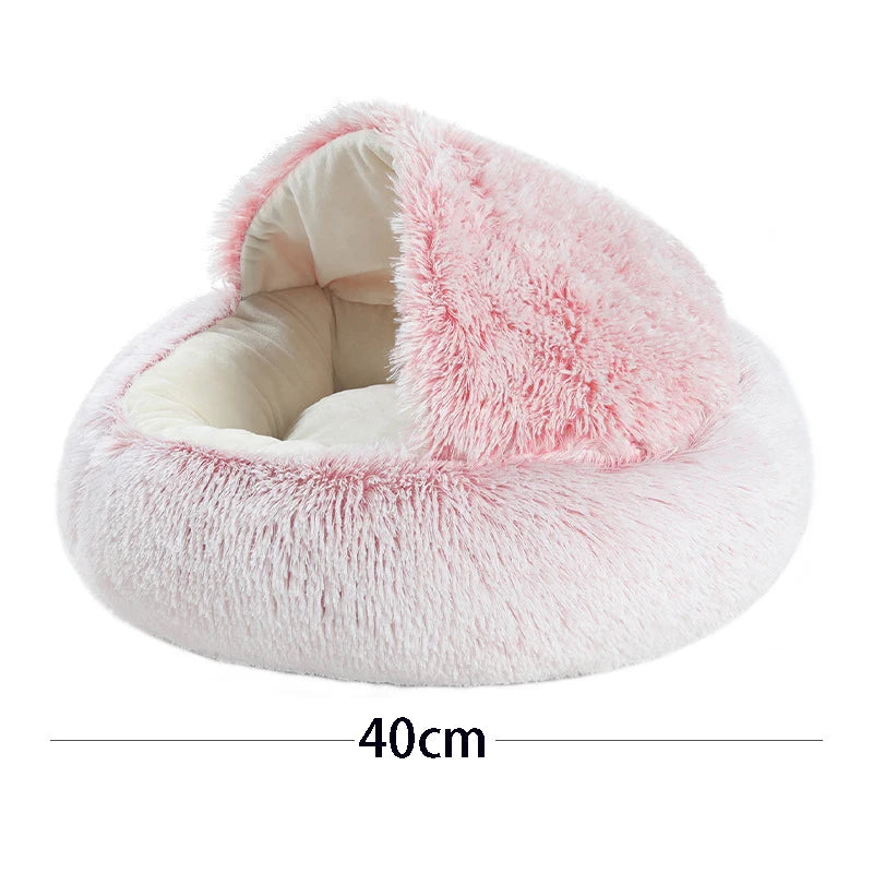 soft plush pet bed with cover
