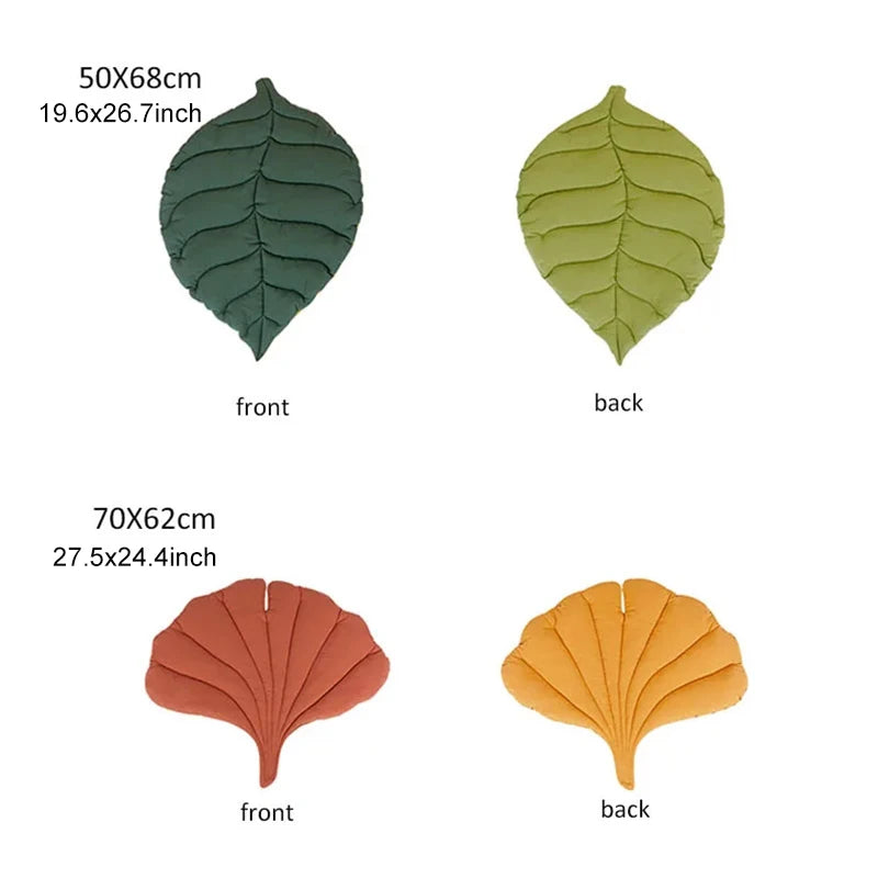 leaf shaped plush mat for pets