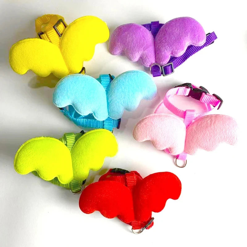 angel wings pet harness and leash set for cats
