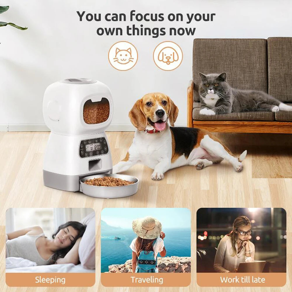 3.5l automatic smart pet feeder