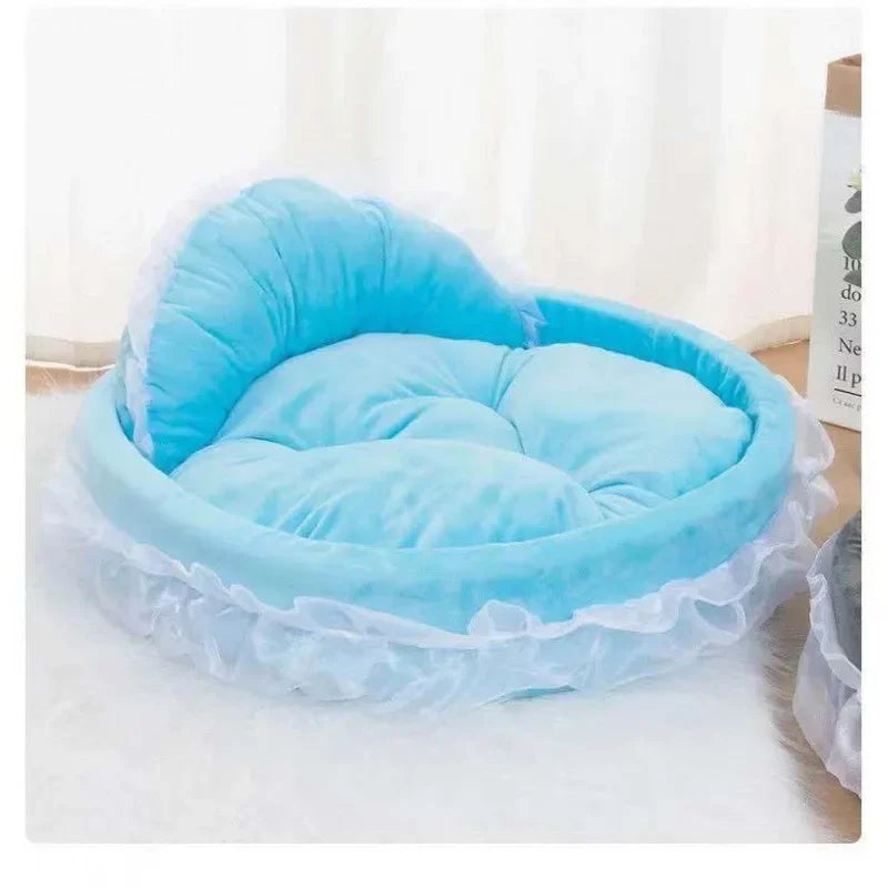 bow lace pet bed