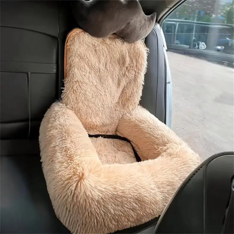 plush pet car seat bed