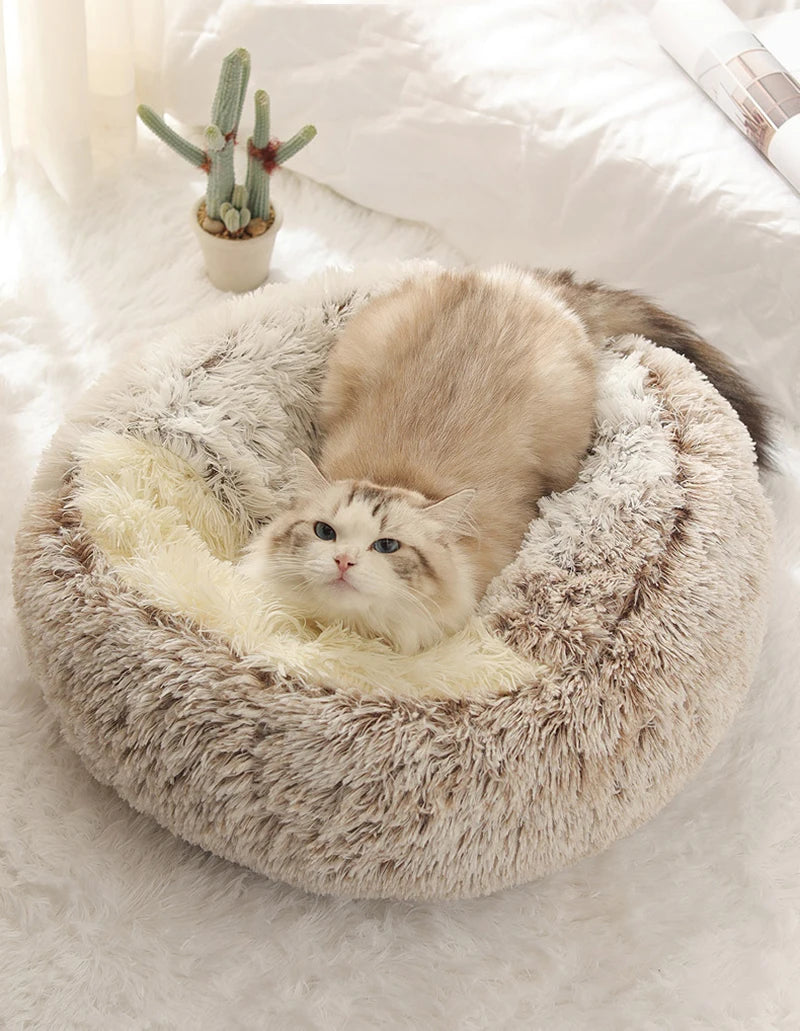 soft plush pet bed with cover