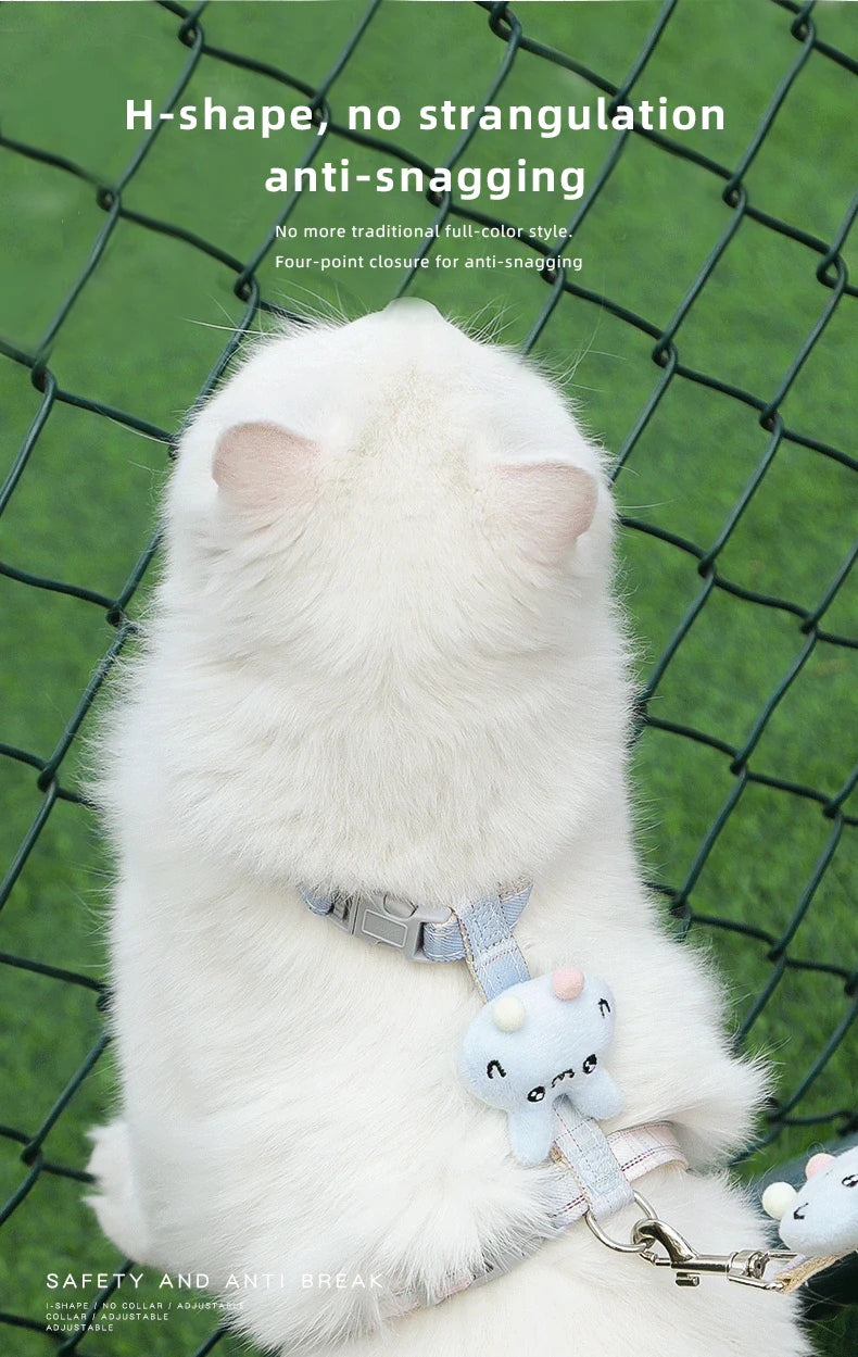 cat harness leash set
