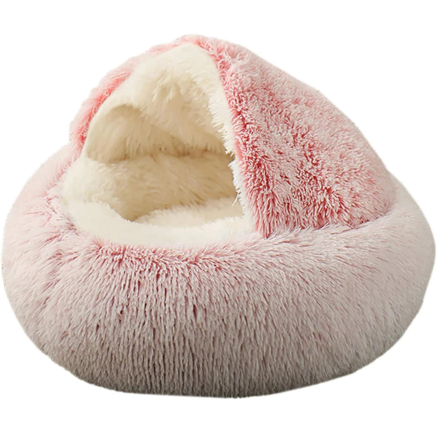 2 in 1 soft plush pet bed with cover