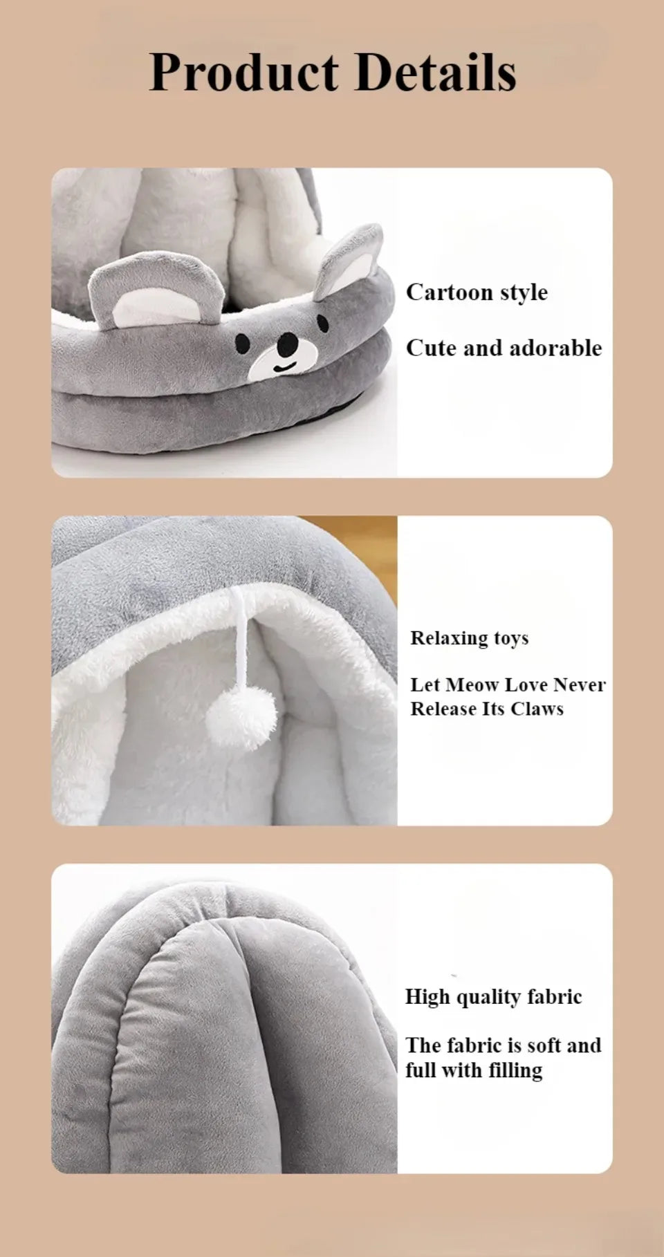 cartoon pet sleeping bed