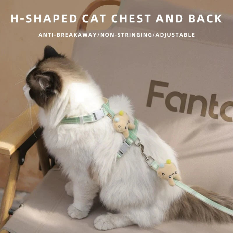 cat harness leash set