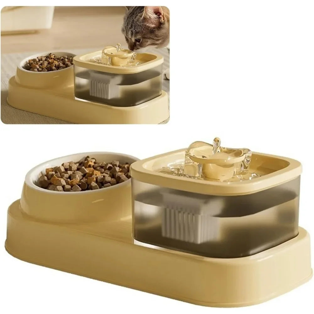 2 in 1 pet feeders with water fountain
