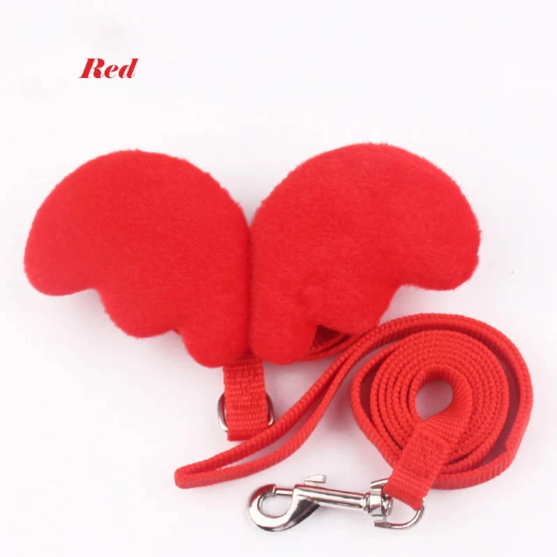 angel wings pet harness and leash set for cats