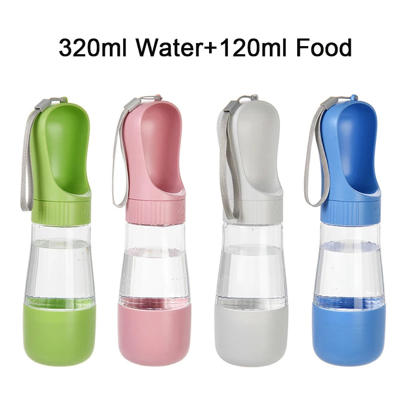 portable water bottle with food container