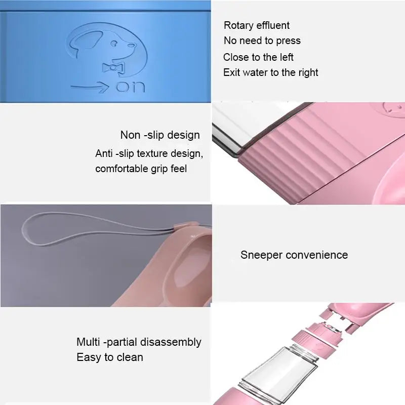portable water bottle with food container