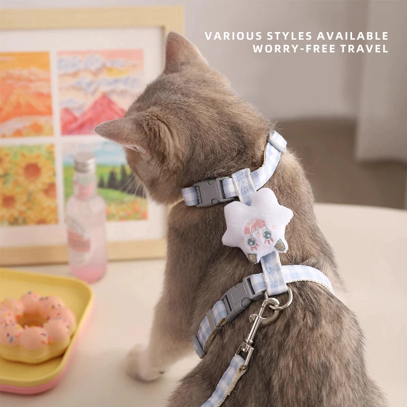 cat harness leash set