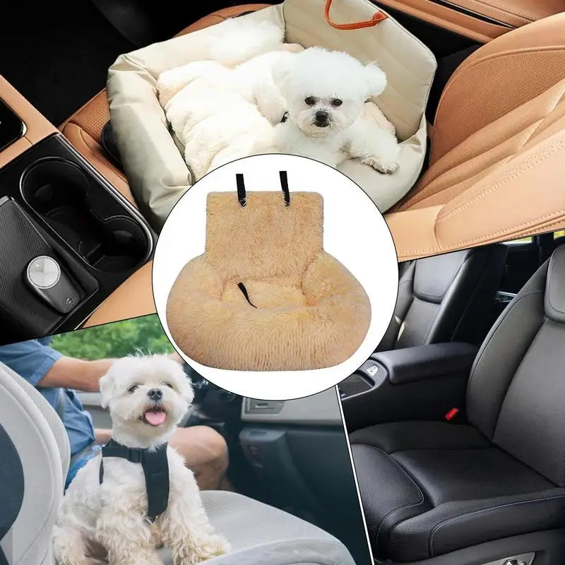 plush pet car seat bed