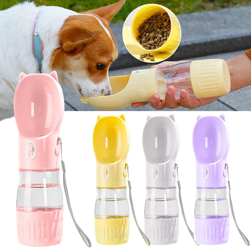 portable water bottle with food container