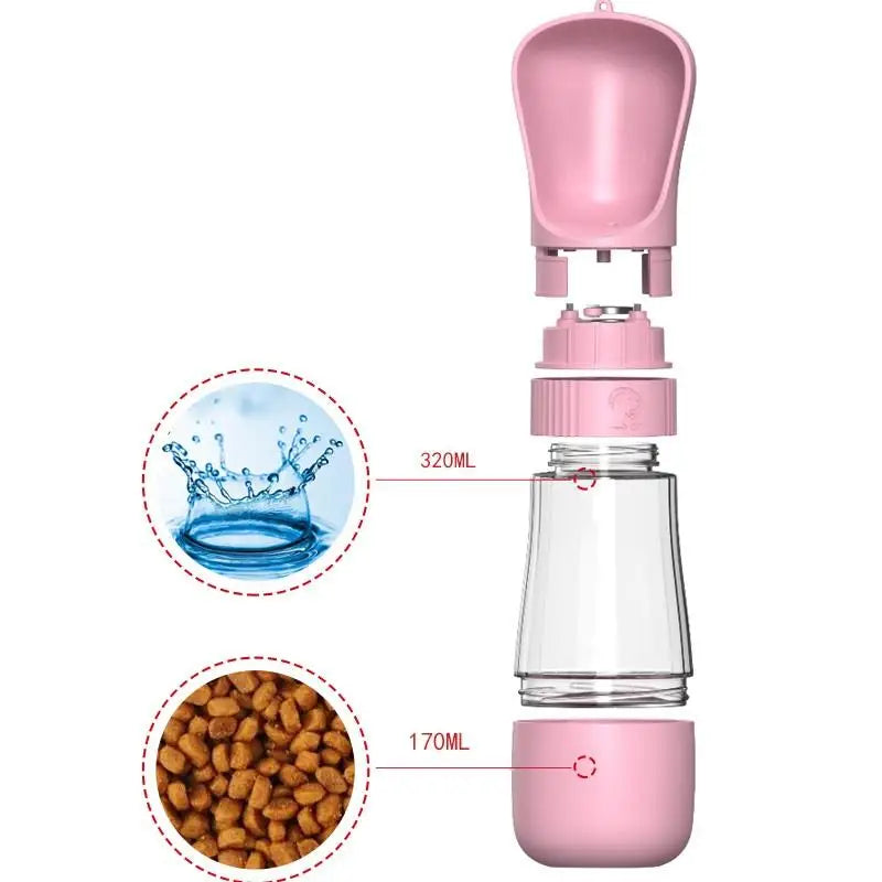 portable water bottle with food container