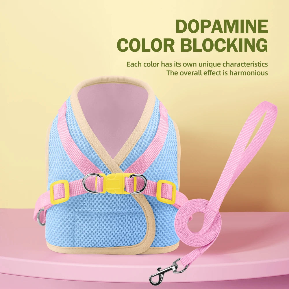 vest-style cat harness leash set