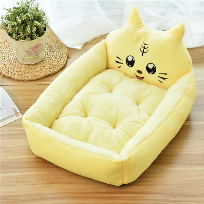 washable cartoon pet beds