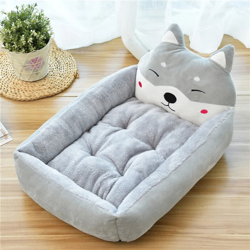washable cartoon pet beds