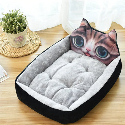 Washable Cartoon Pet Beds