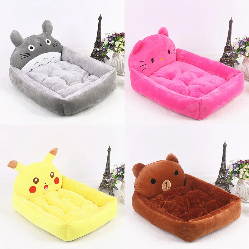 washable cartoon pet beds