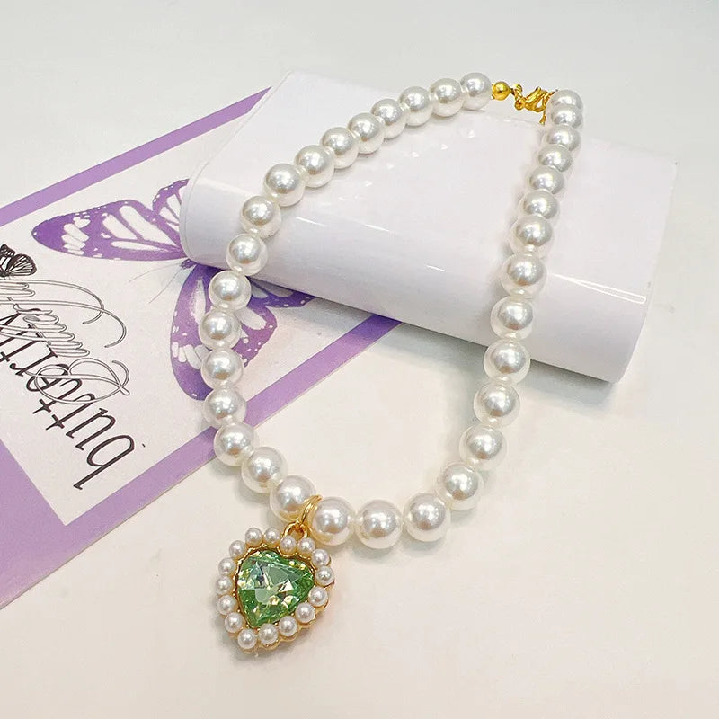adjustable pearl necklace for cats