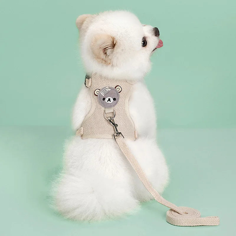pet dog harness lead leash set