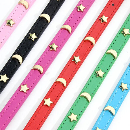 Cute  Soft Leather Pet Collars