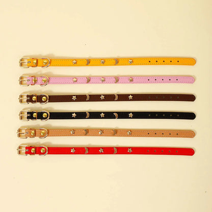 Cute  Soft Leather Pet Collars